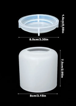 CYLINDRICAL JAR WITH LID