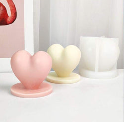 3D LOVE HEART WITH BASE SILICONE MOLD