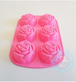 SILICONE MOLD ROSES - 6 CAVITIES