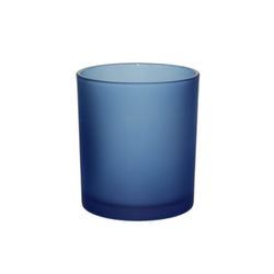 CANDLE GLASS DARK BLUE WITHOUT LID