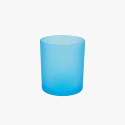 CANDLE GLASS LIGHT BLUE WITHOUT LID