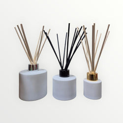 ROUND GLASS FOR REED DIFFUSER WHITE