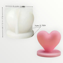 3D LOVE HEART WITH BASE SILICONE MOLD