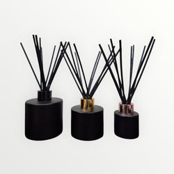 ROUND GLASS FOR REED DIFFUSER BLACK