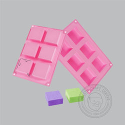 SILICONE MOLD SQUARES - 6 CAVITIES