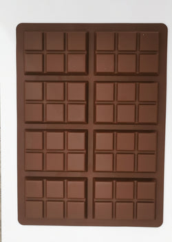 SILICONE MOULD 6 SECTION CHOCOLATE BAR - 8 CELLS