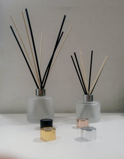 ROUND GLASS FOR REED DIFFUSER FROSTED ICE
