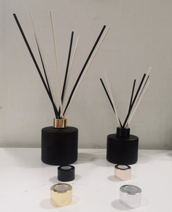 ROUND GLASS FOR REED DIFFUSER BLACK